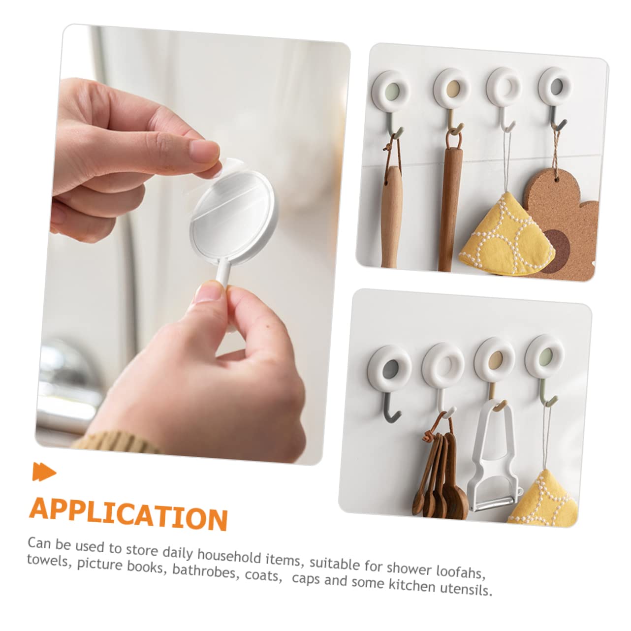 Alipis 12piezas Ganchos Adhesivos Multifuncionales Sin Daños Para Pared De Ganchos Para Colgar Toallas Abrigos y Utensilios De Cocina Resistente y Fácil De Instalar Para Baños y