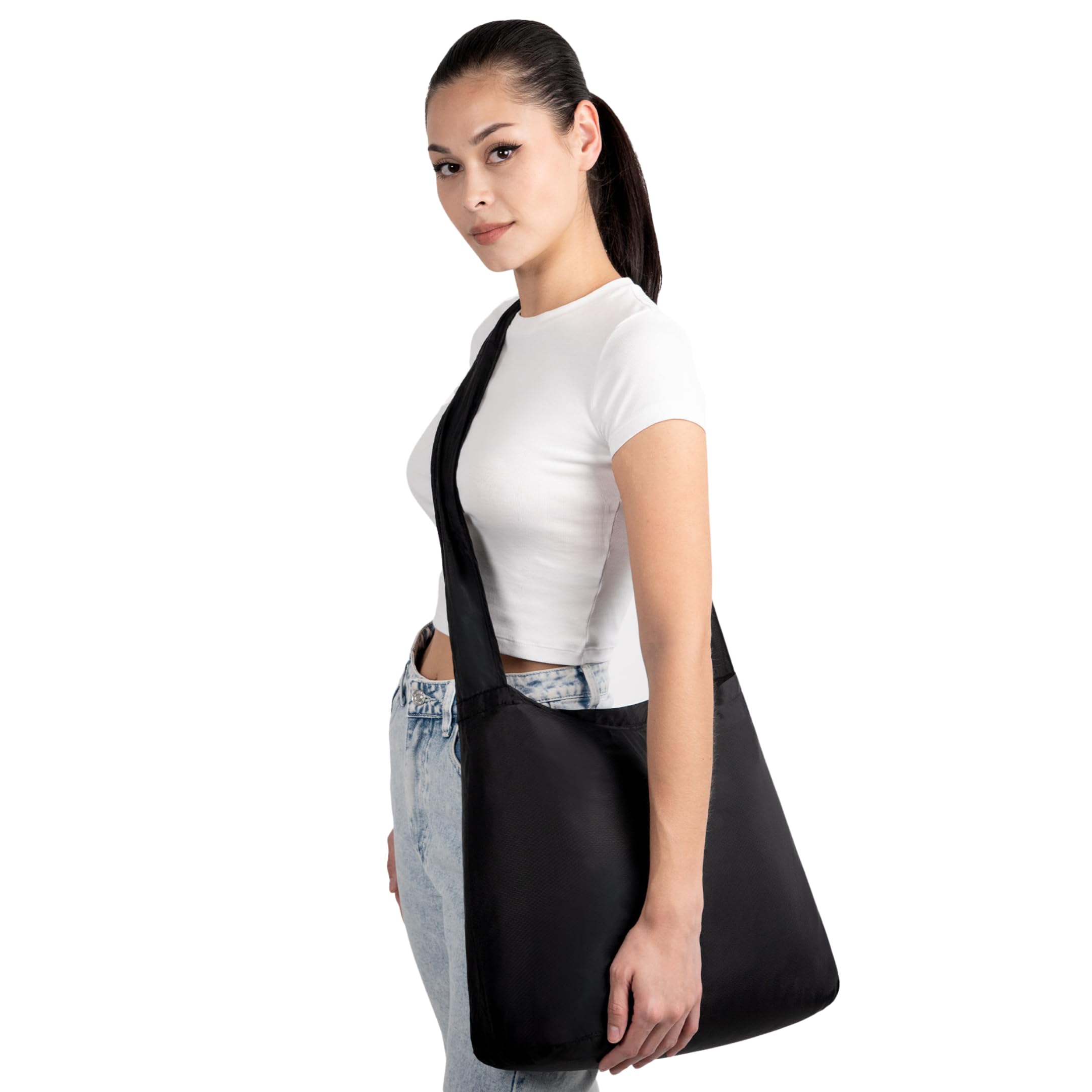Nanobag - Bolsa de la compra compacta ultraligera, reutilizable, pequeña y ecológica, plegable, multiusos y elegante