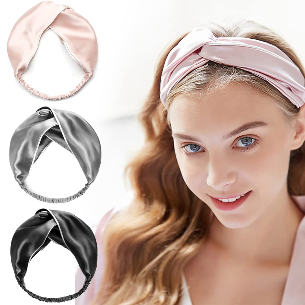 Amazon.co.jp: Turkalla シルクヘアバンド 3枚入り ヘッドバンド