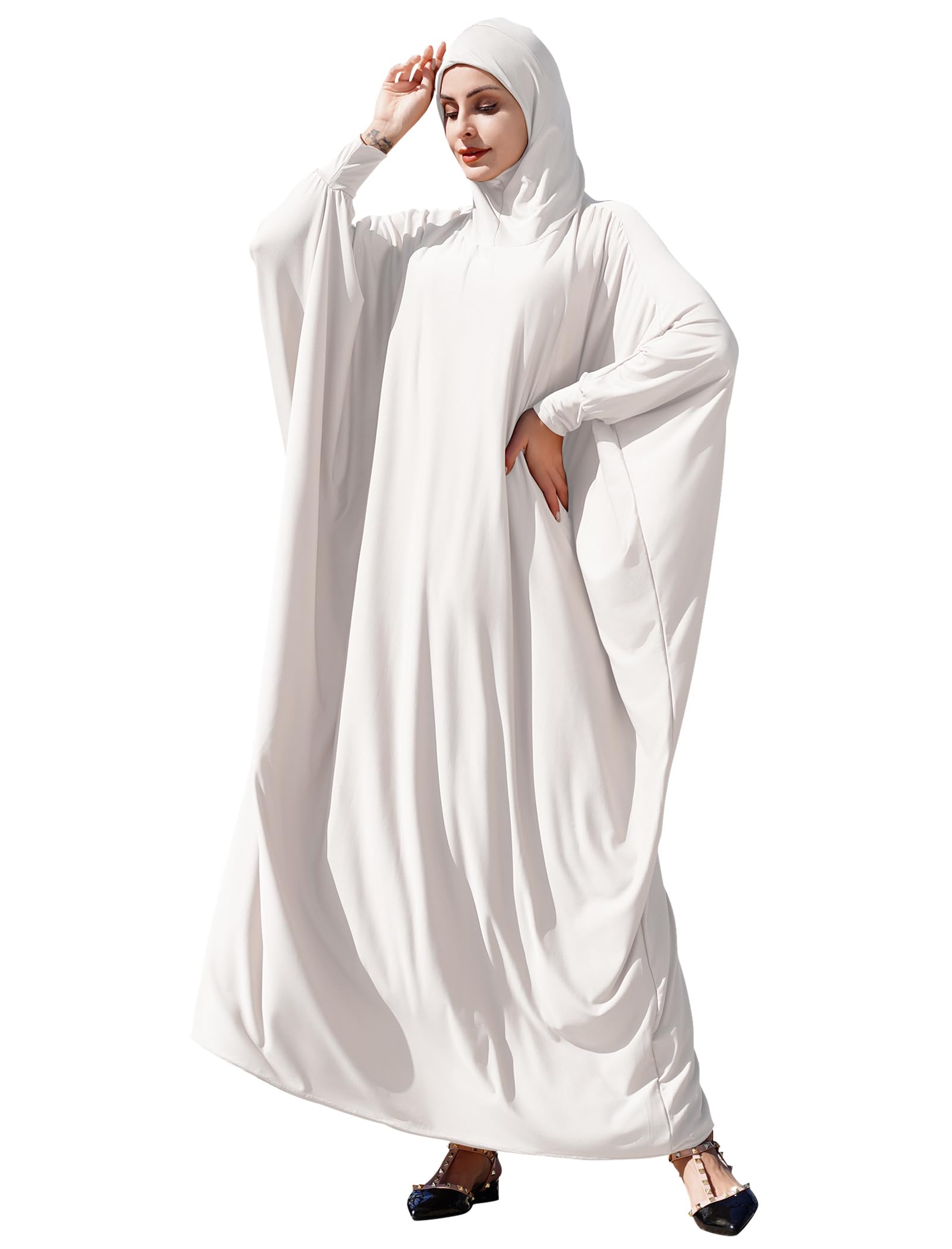 Abaya à capuche et hijab ample pour prière islamique IDOPIP - 8