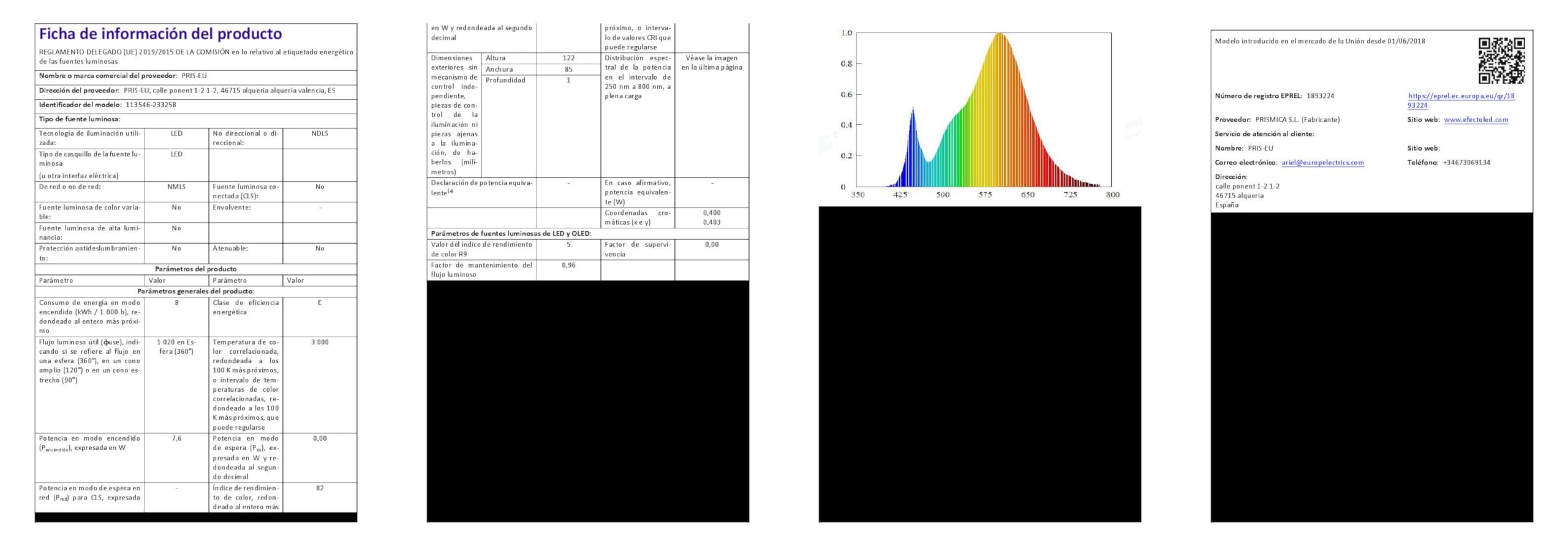 LEDKIA Baliza Exterior LED 9.5W Superficie Pie 50cm Aluminio Legacy Negro