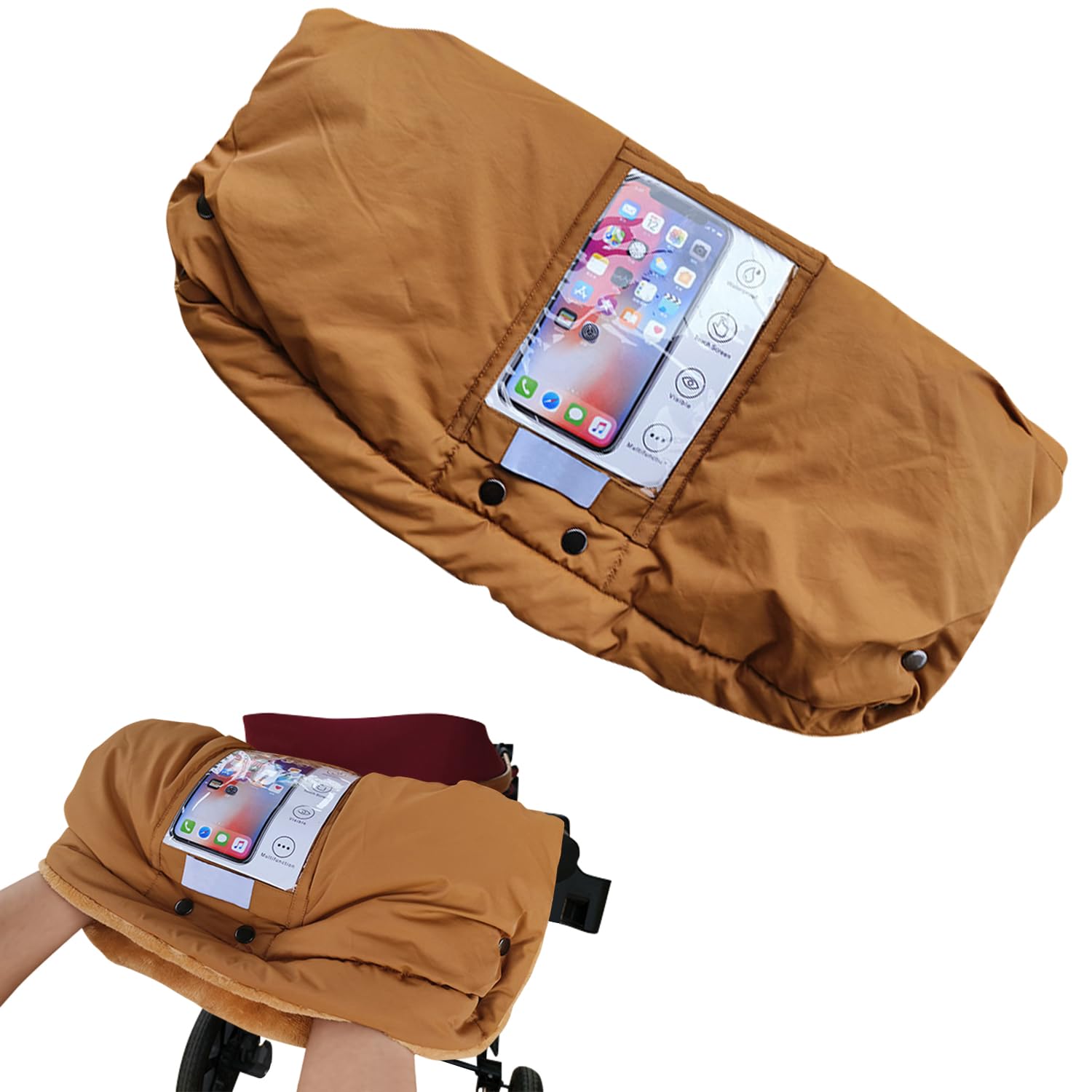 Accessoire Poussette Hiver Gants Poussette - Avec Polaire Chaude Et Coton, Imperméable Gants Taille Universelle Boutons Pression Accessoire Poussette Hiver Gants Poussette - Avec Polaire Chaude Et Coton, Imperméable Gants Taille Universelle Boutons Pression