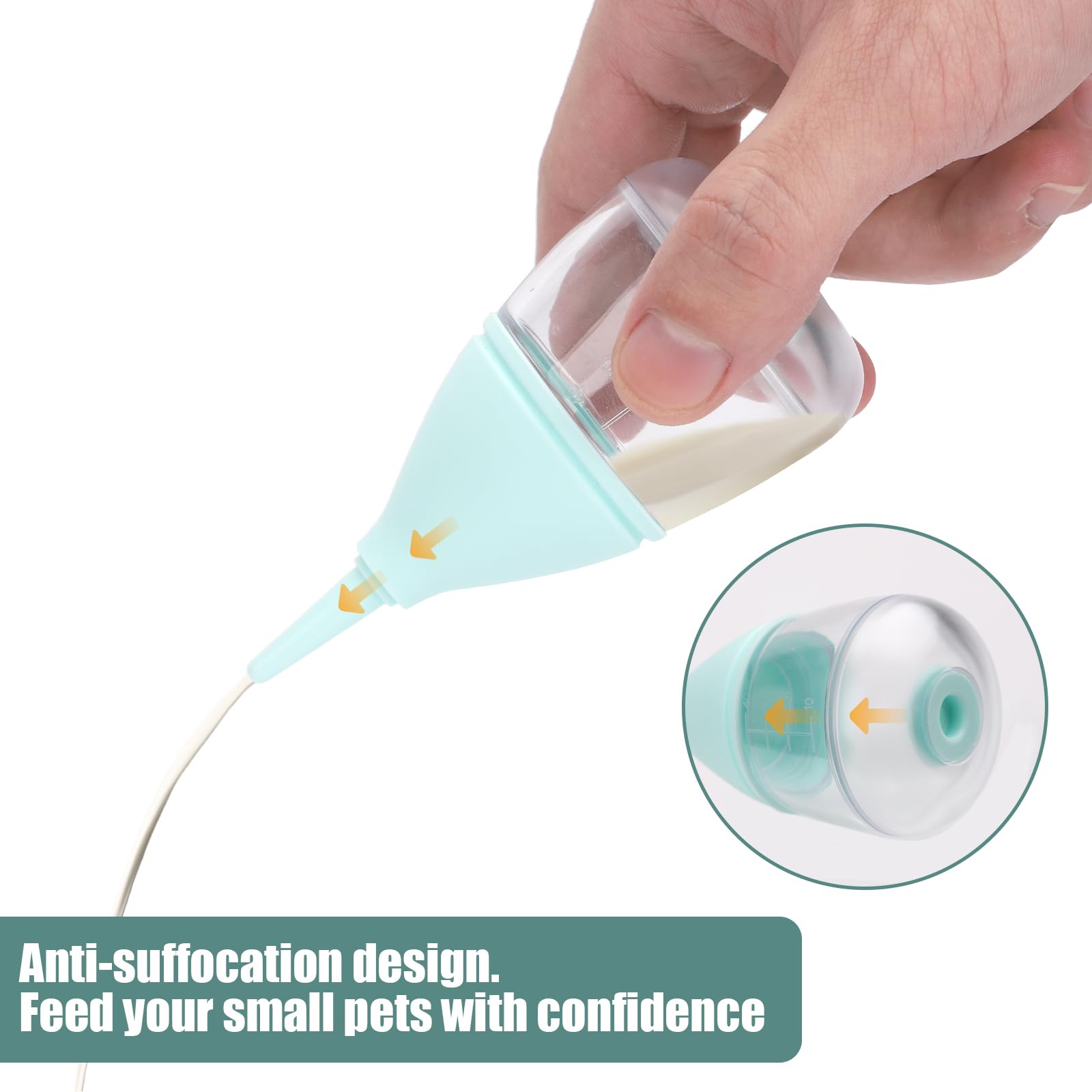 Newborn Kitten Puppy Nursing Bottle Feeding Kit Pet Nursing Bottle Kit - Anti-Choking Silicone Nipples For Newborn Kittens, Puppies, Rabbits Pet Feeding Bottle Kit