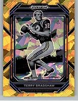 Vista 1 de 2023 Panini Prizm Draft Picks Prizms Gold Ice #92 Terry Bradshaw Louisiana Tech Bulldogs Official NCAA Football Card in Raw (NM or Better) Condition