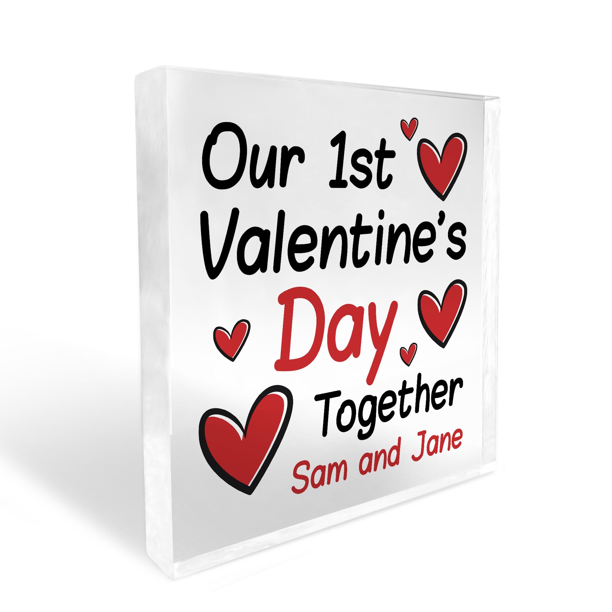Red Ocean 1st Valentines Day Together Gift Personalised Valentines Gift For Boyfriend Girlfriend Gift For Him Her Couple Gift Keepsake
