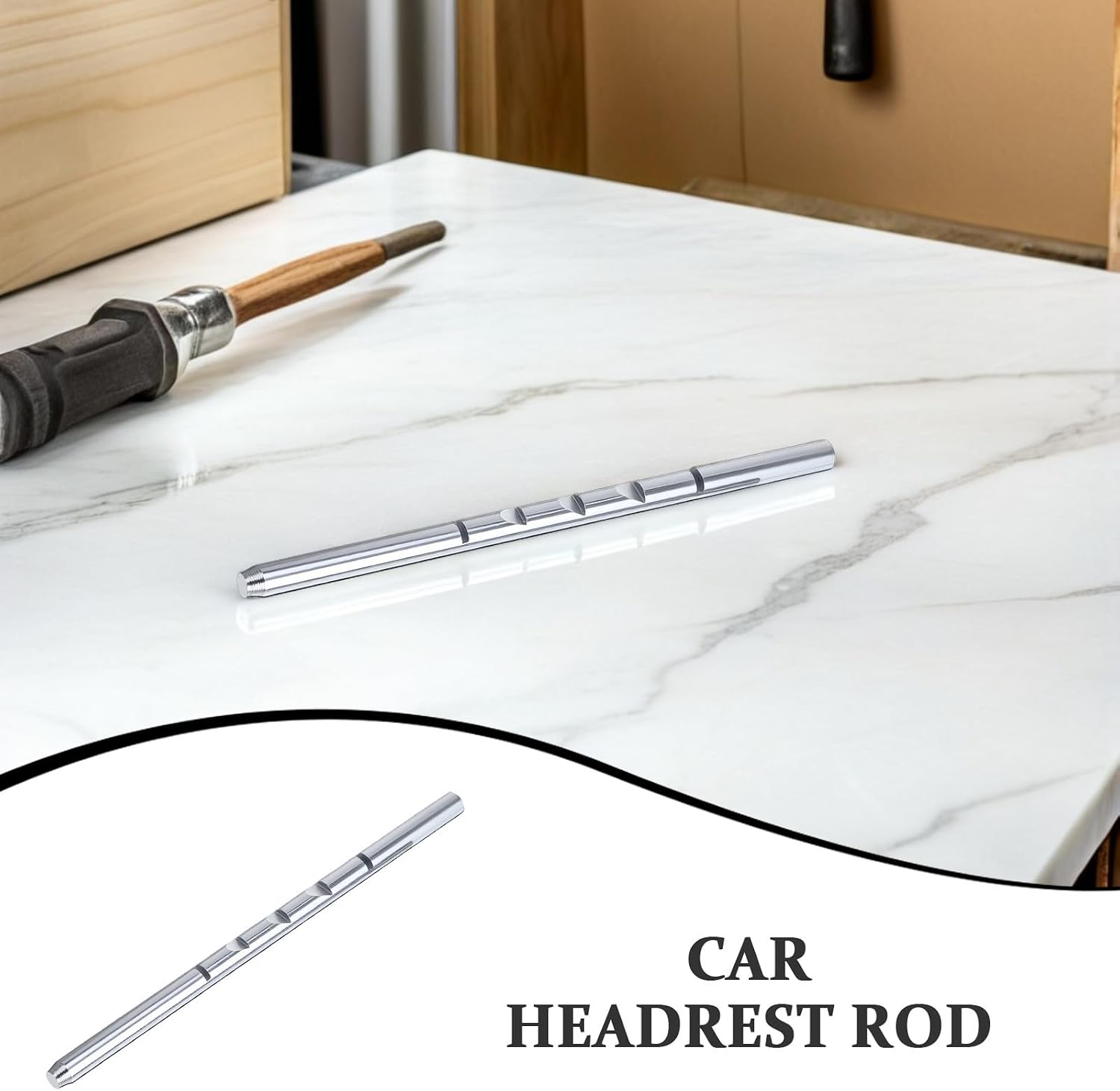 8pcs Rv Seat Headrest Rod Straight Metal Pole for Car Seat Neck Support - Replacement Part for Comfort Vehicles and Rvs - Headrest Mounting Hardware