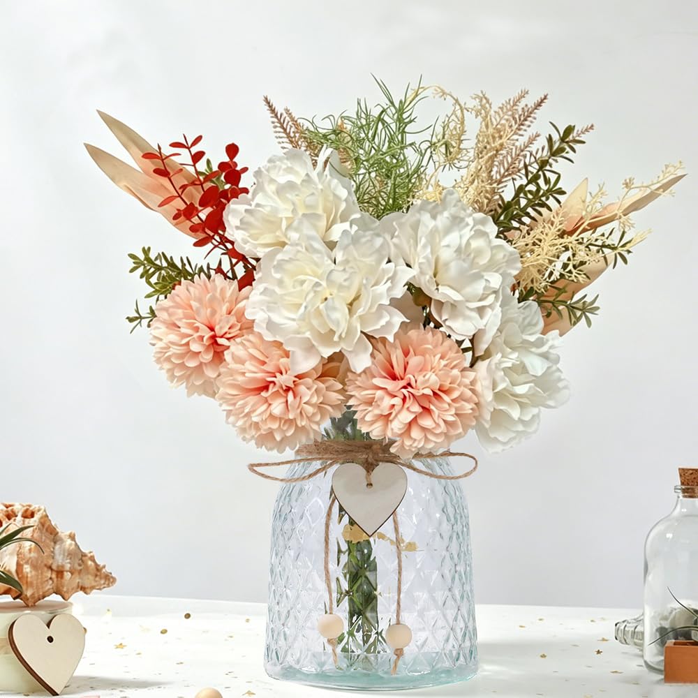 JARELING Peony White Pink Vase