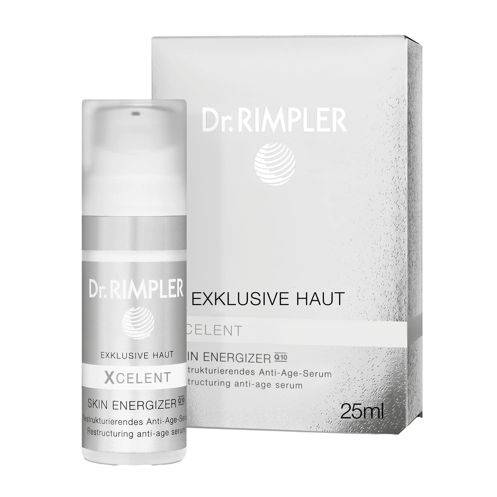 Dr. RIMPLER XCELENT Skin Energizer Q10 25 ml - Anti Aging Wirkstoffserum mit seidiger Textur - hochkonzentrierte Antifaltenpflege - feuchtigkeitsspendende, vitalisierende und straffende Gesichtspflege