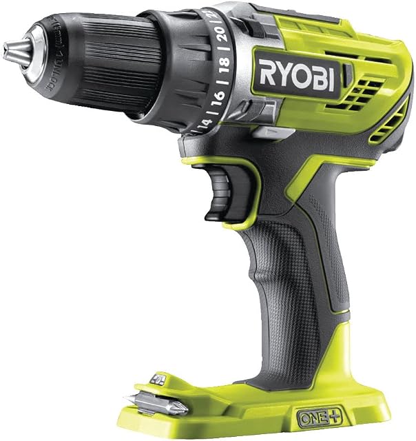 Ryobi ONE+ R18DD3-0 18V Cordless Compact Drill Driver (Body Only), Hyper Green