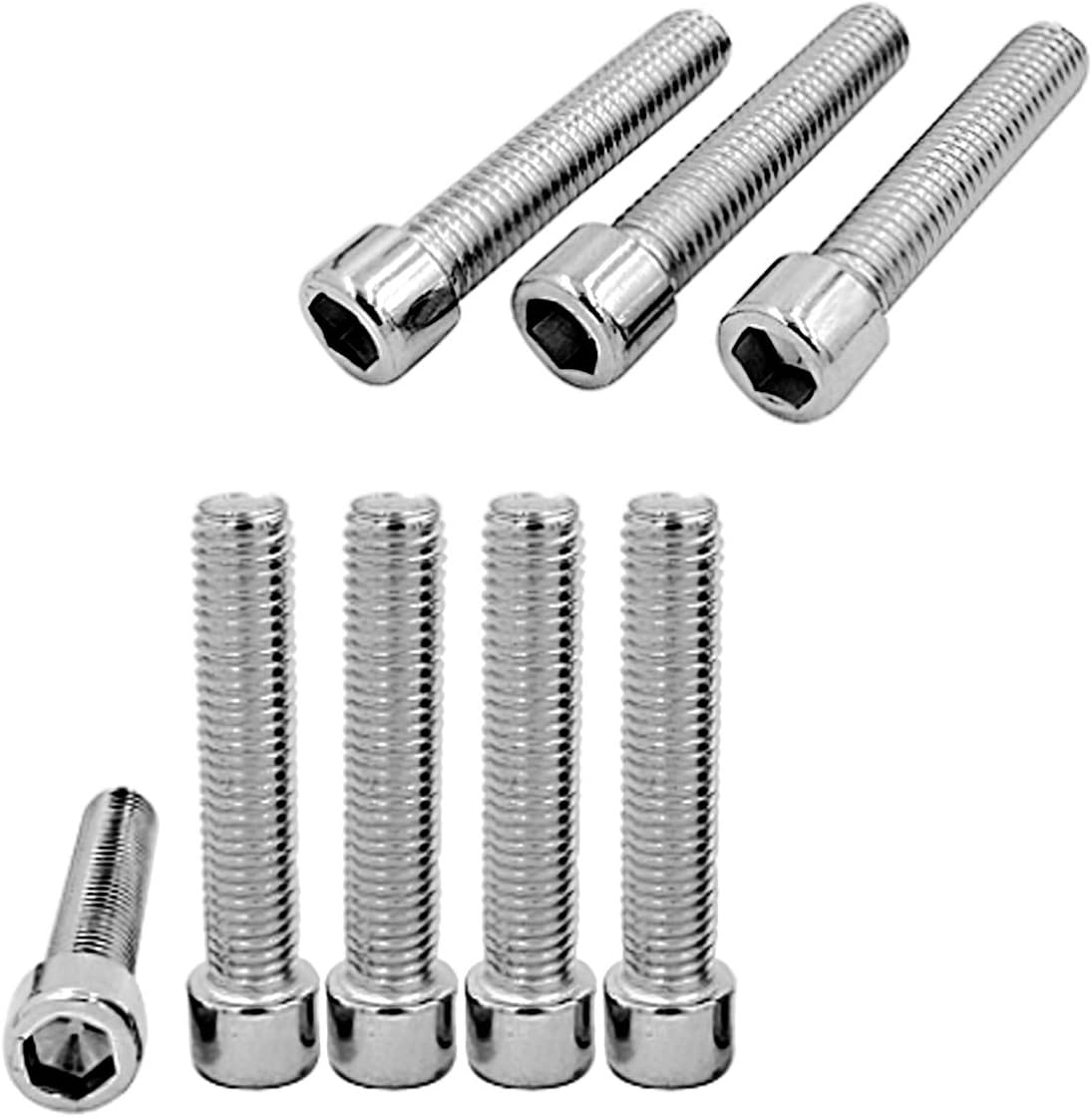 25pcs M5X60 Stainless Steel Button Head Hex Socket Cap Screw-M5 Hex Socket Tapping Screw Bolts for Bike Water Bottle Cage Holder Bracket Rack