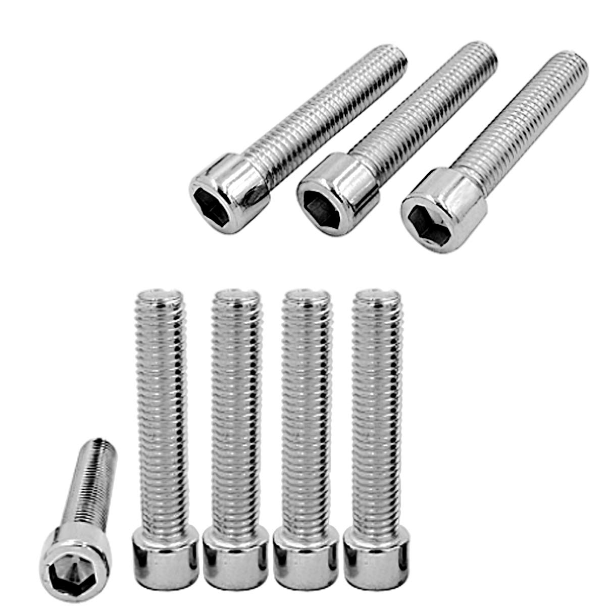 25pcs M5X60 Stainless Steel Button Head Hex Socket Cap Screw-M5 Hex Socket Tapping Screw Bolts for Bike Water Bottle Cage Holder Bracket Rack