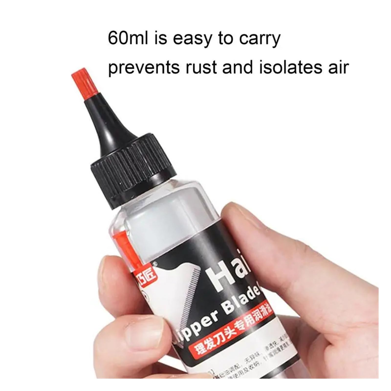 Haarschneideröl, Haarschneidemaschinen-Öl, Trimmeröl, Geruchloses Rasiereröl, Reduziert Reibung, 60 Ml, Friseuröl for Haarschneidemaschinen, Haarschneider-Werkzeuge(2PCS)