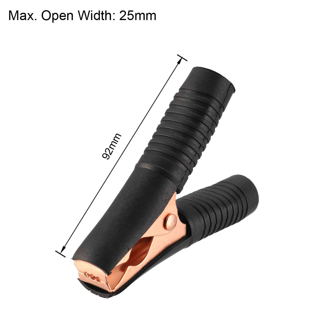 uxcell Battery Test Clips 80 Amp Insulated Clamp for Automotive Car, Black Red 2pcs