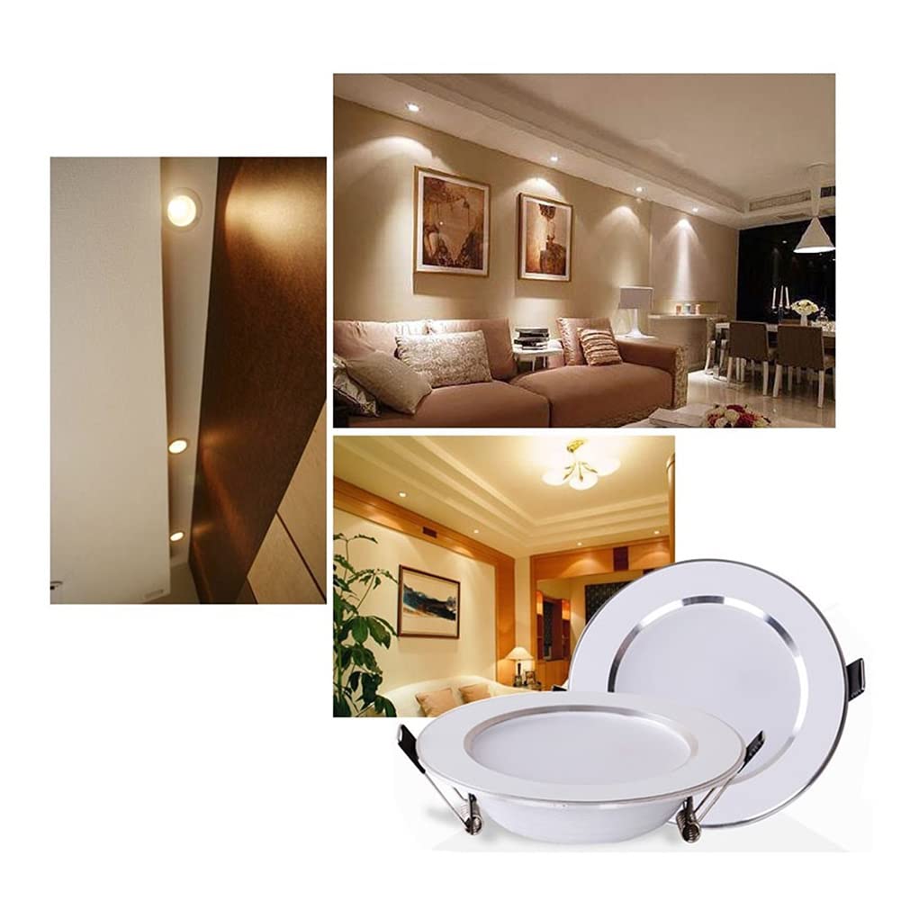 TTPP Dimmable LED étanche LED Down Lights 5w 7w 9w 12w 15w 18w Downlight Downlight Lights Lampe De Plafond pour Ampoule De Salle De Bain (10 Pcs)-7WIP65230V-Coldwhite