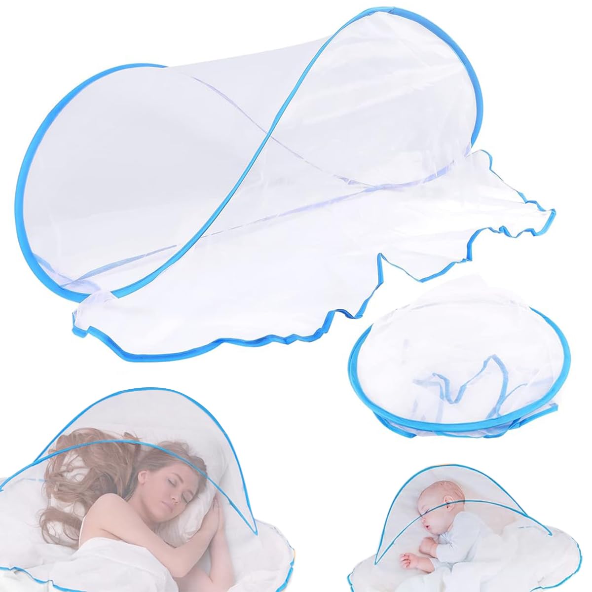 HASTHIP® Foldable Mosquito Net for Single Bed with Storage Bag, Portable Pop-Up Mosquito Net for Home, Travel, Outdoor, 80cm(W) x 140cm(L) x 56cm (H) (B0CQPYK6Q5) Amazon Price History, Amazon Price Tracker