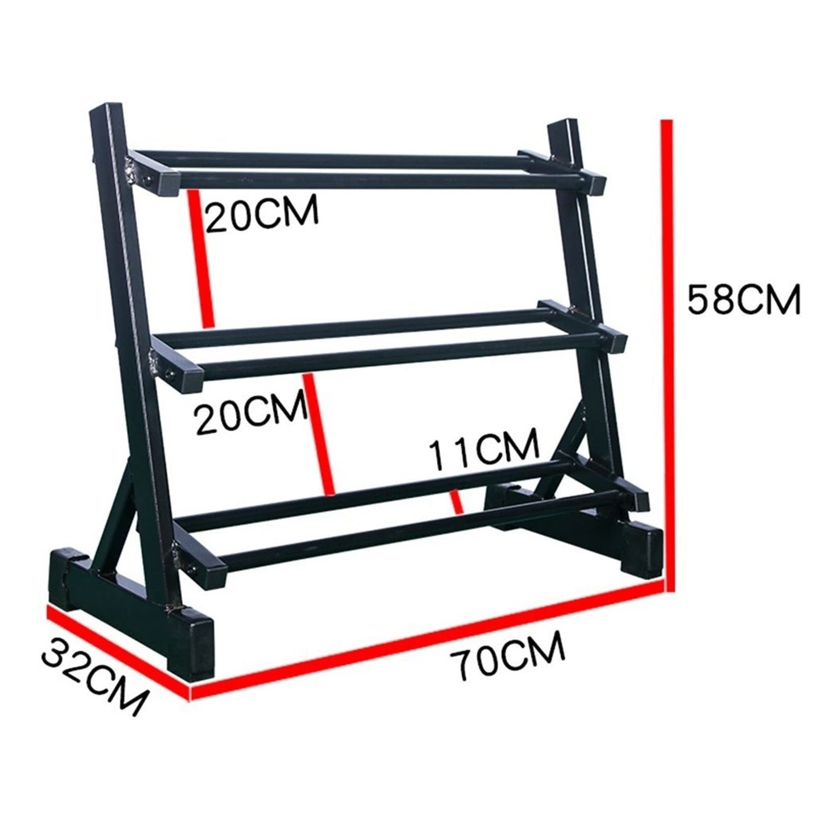 ダンベルラックダンベルラック頑丈なダンベルスタンド多層ダンベル収納ラックS＆Lメンズスポーツストレングス機器ジム設備(Color:BlackSize:70*32*58cm) Amazon.co.jp: ダンベルラック ダンベルラック 頑丈なダンベルスタンド