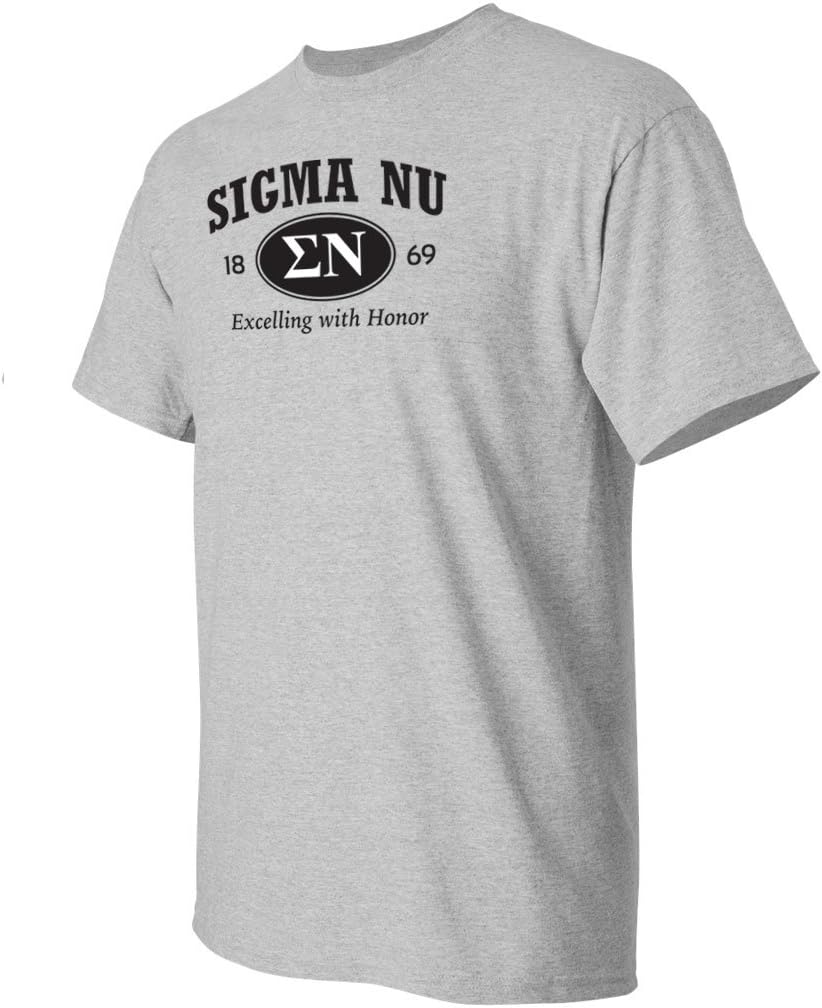 VictoryStore Greek Apparel: Sigma Nu Short Sleeve Tshirt- Oval