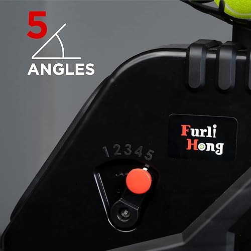 Miniatura 3 de Furlihong 3809BH Máquina de pelotas de tenis, máximo 30 MPH, ángulo de lanzamiento e intervalo ajustable, interruptor de velocidad continuo,