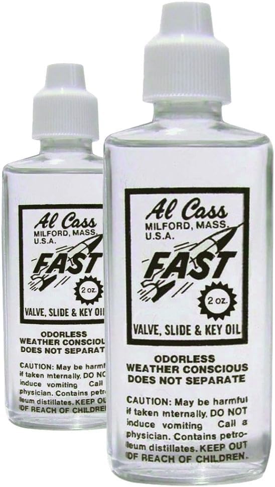 Official Al Cass Fast Valve, Slide & Key Oil | 2 oz Bottle | Odorless, Non-Gumming Lubricant for...