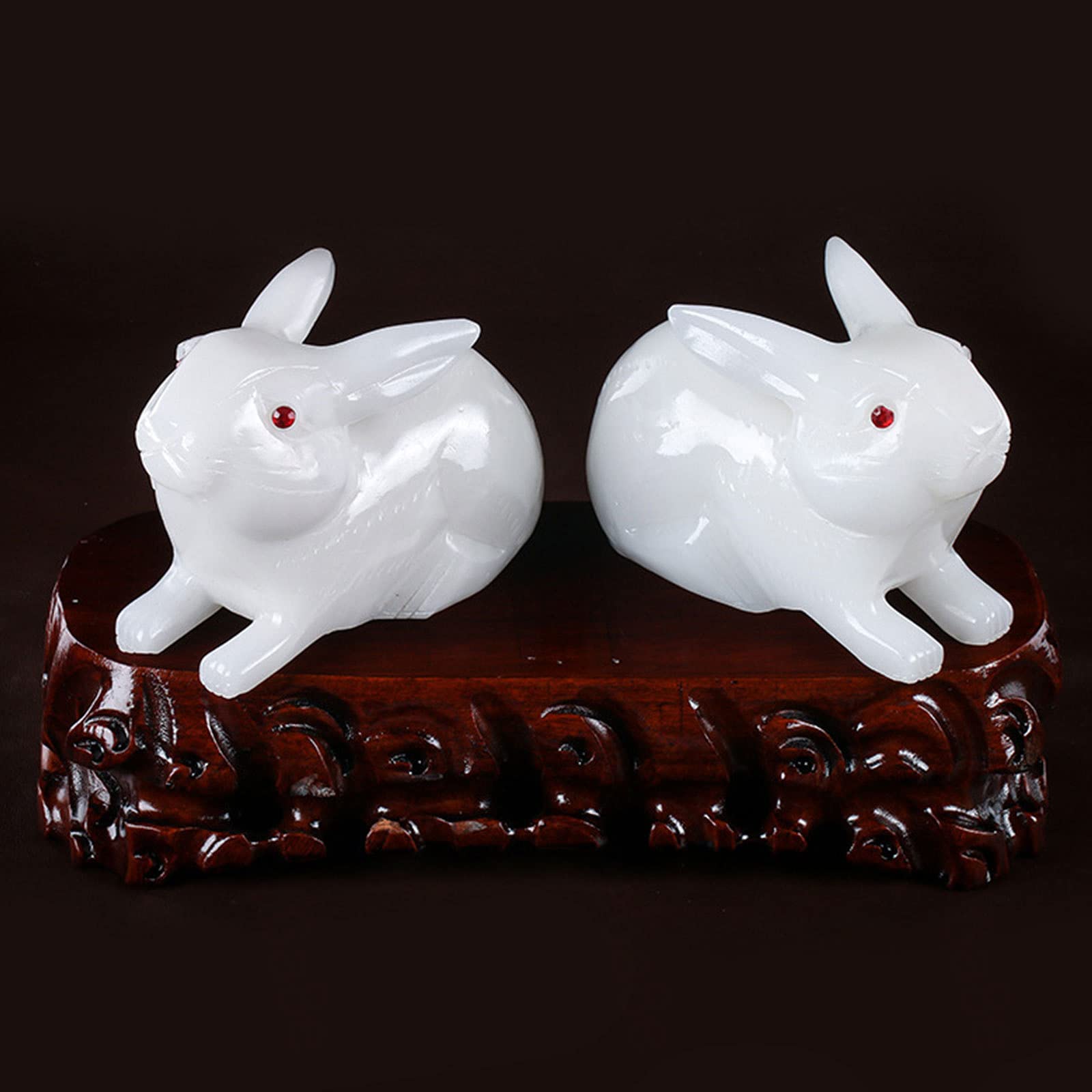 Rzeźba smoka, Fengshui Kryształowe Figurki Królików Zodiakalny Królik Statuetka Szczęśliwy Do Domu Pokój Biuro Biurko Samochód Dekoracja Prezent