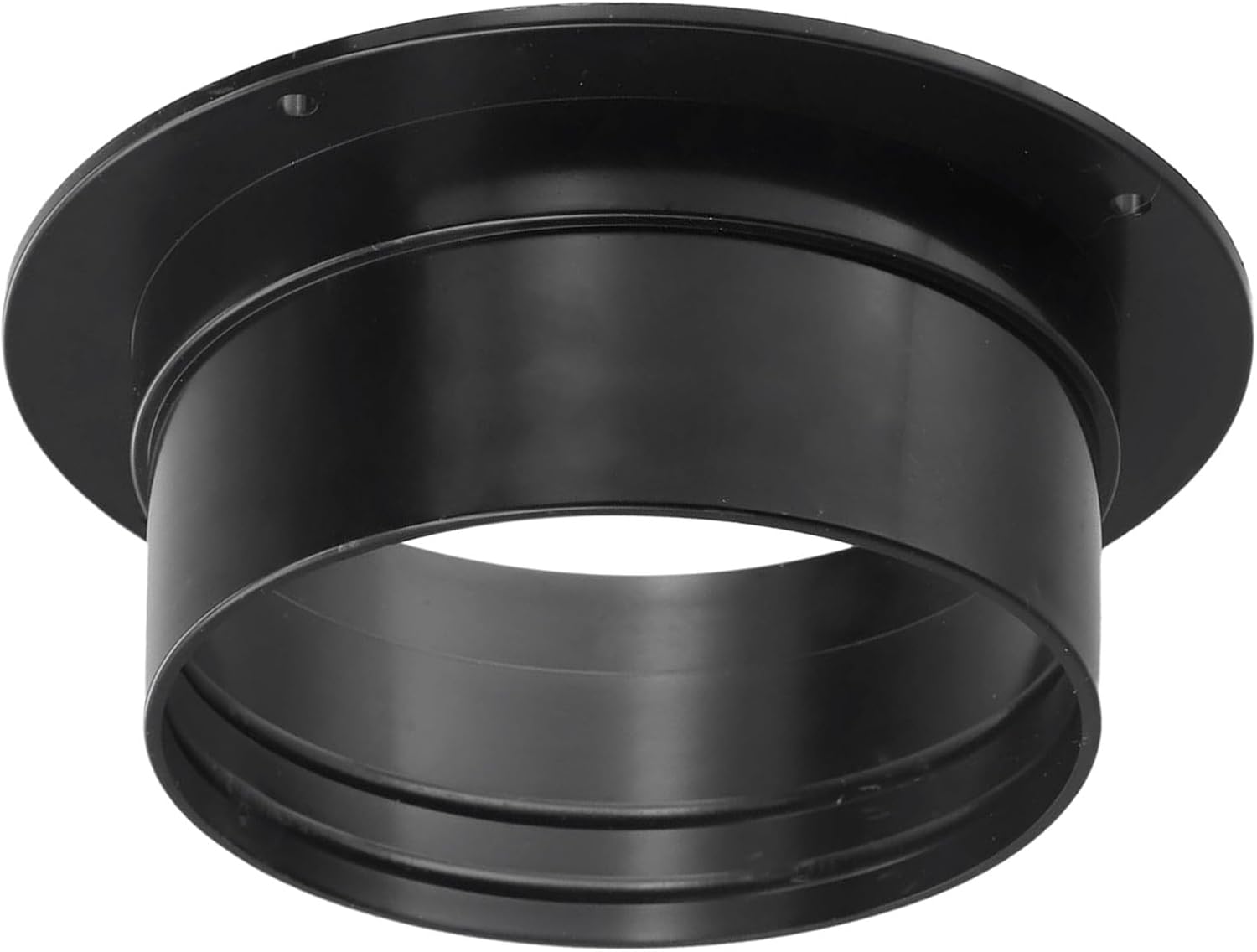 ABS Straight Pipe Flange Connector for Ventilation Ducting and Exhaust Systems, High Strength Odorless Air Inlet Outlet Wall Mount Fitting