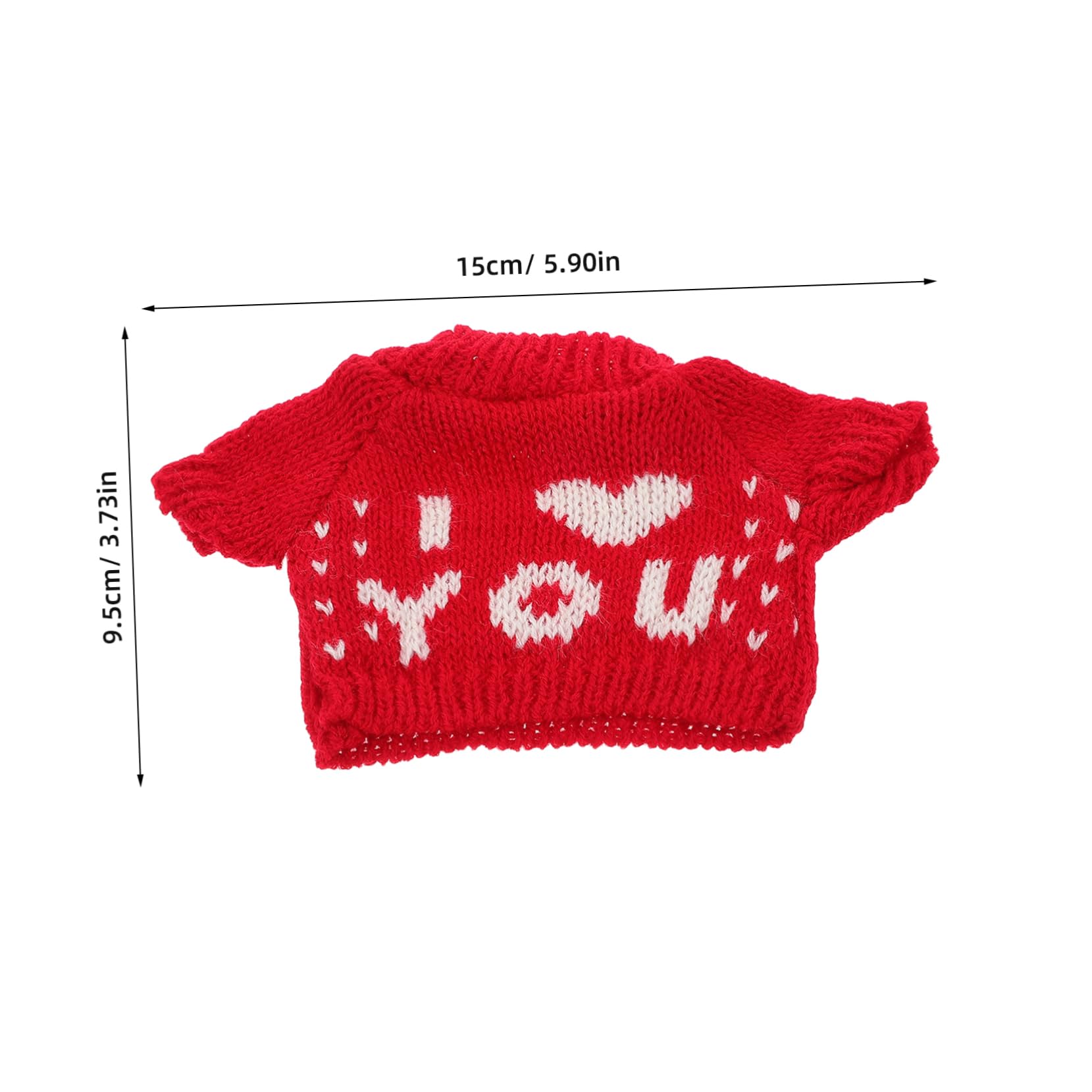 KOMBIUDA Bear Sweater Set Knitted Clothing for Dolls 30cm Stuffed Toy Cozy Winter Wear Doll Christmas Clothes