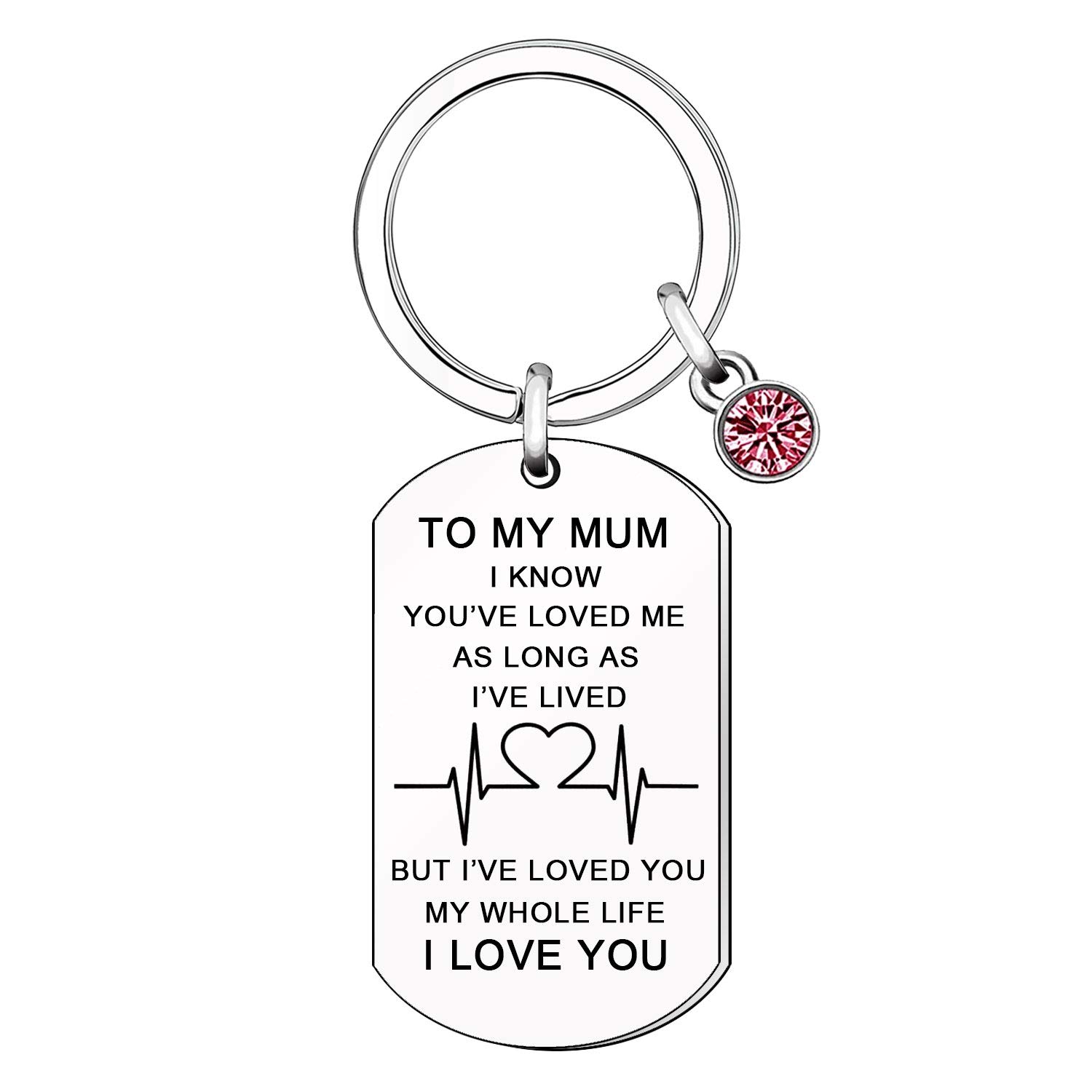 tuoxinto My Mum Keyring from Daughter Son Mother Mama Key Ring Chain Birthday Mothers Day Gifts