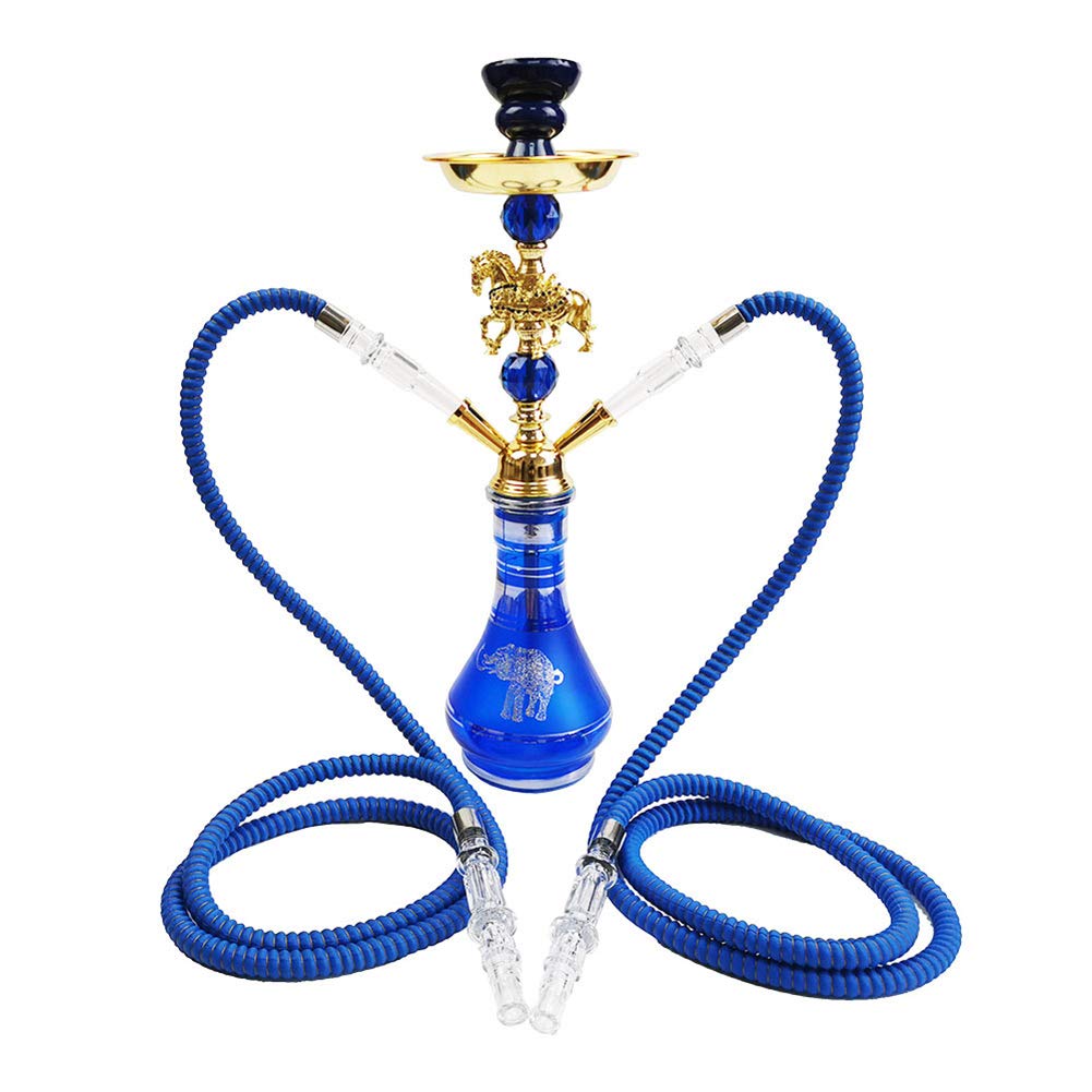 Shisha Hookah, Traje de Fumador árabe Pipa de Agua Cerámica Potbar Nightclub Juego Completo de Accesorios para narguile Tubo único para familias, hoteles Extranjeros, Bares, Clubes, hoteles