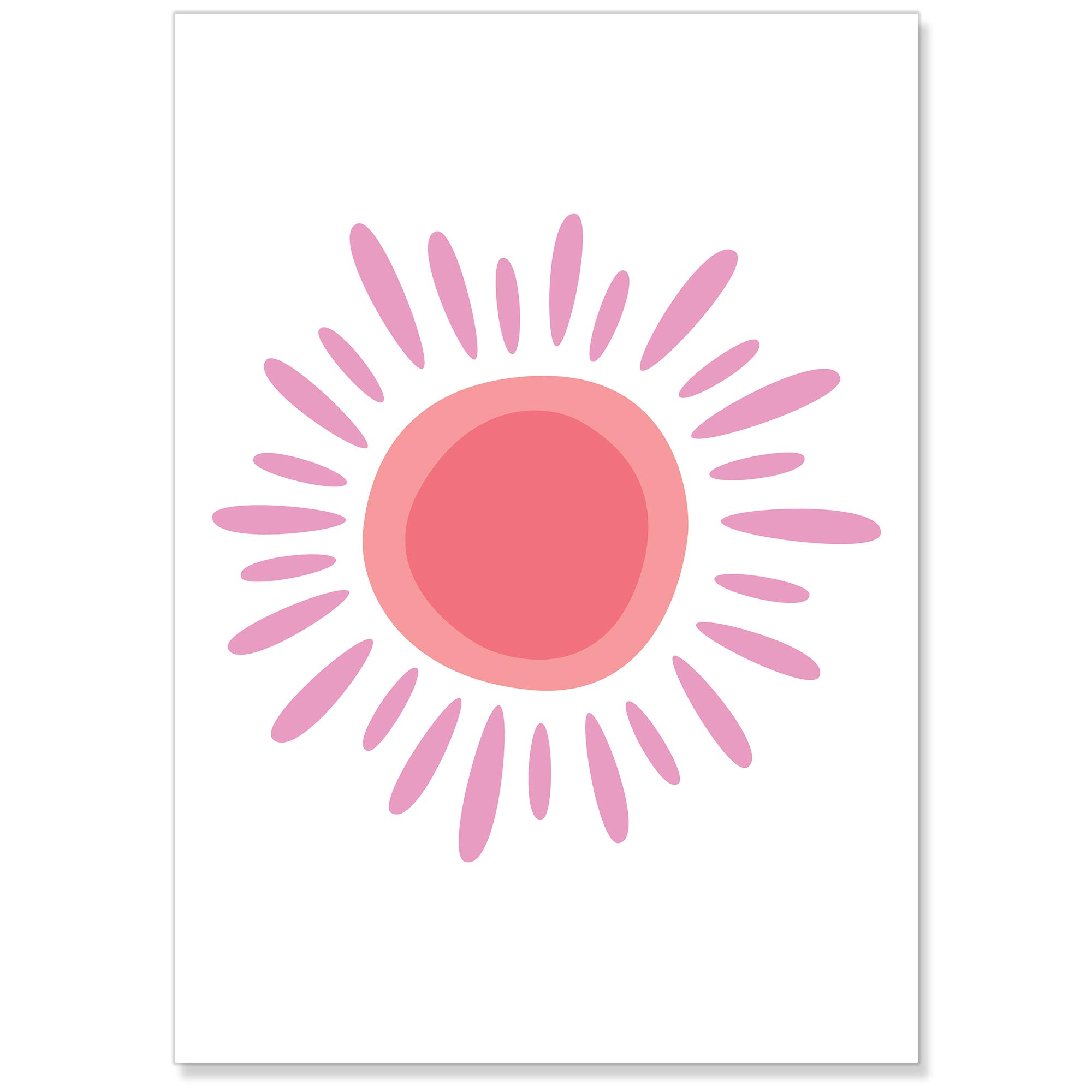 PREMYO Quadri per Camera Bambini - Set di Poster Alfabeto ABC Rosa - Stampe da Parete Decorazione Cameretta Neonato A4