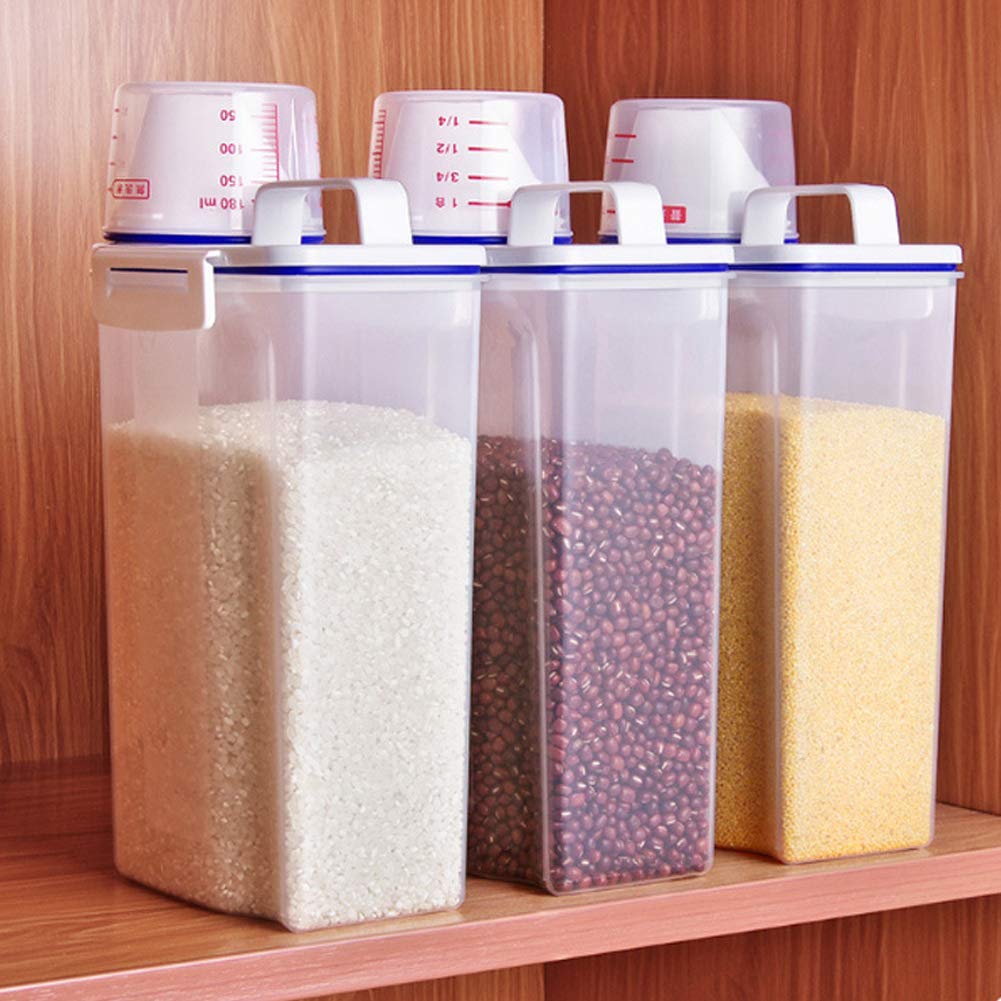 Alinory Transparent Rice Container, Insect Prevention Rice Dispenser Container, For Cereal Grain