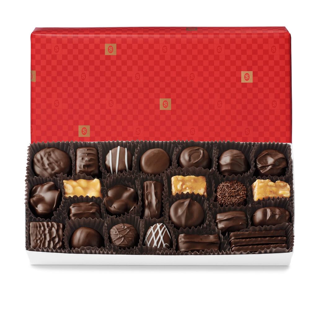 See's Candies Dark Chocolates (2 Pound (Pack of 1), Red Gift Wrap)