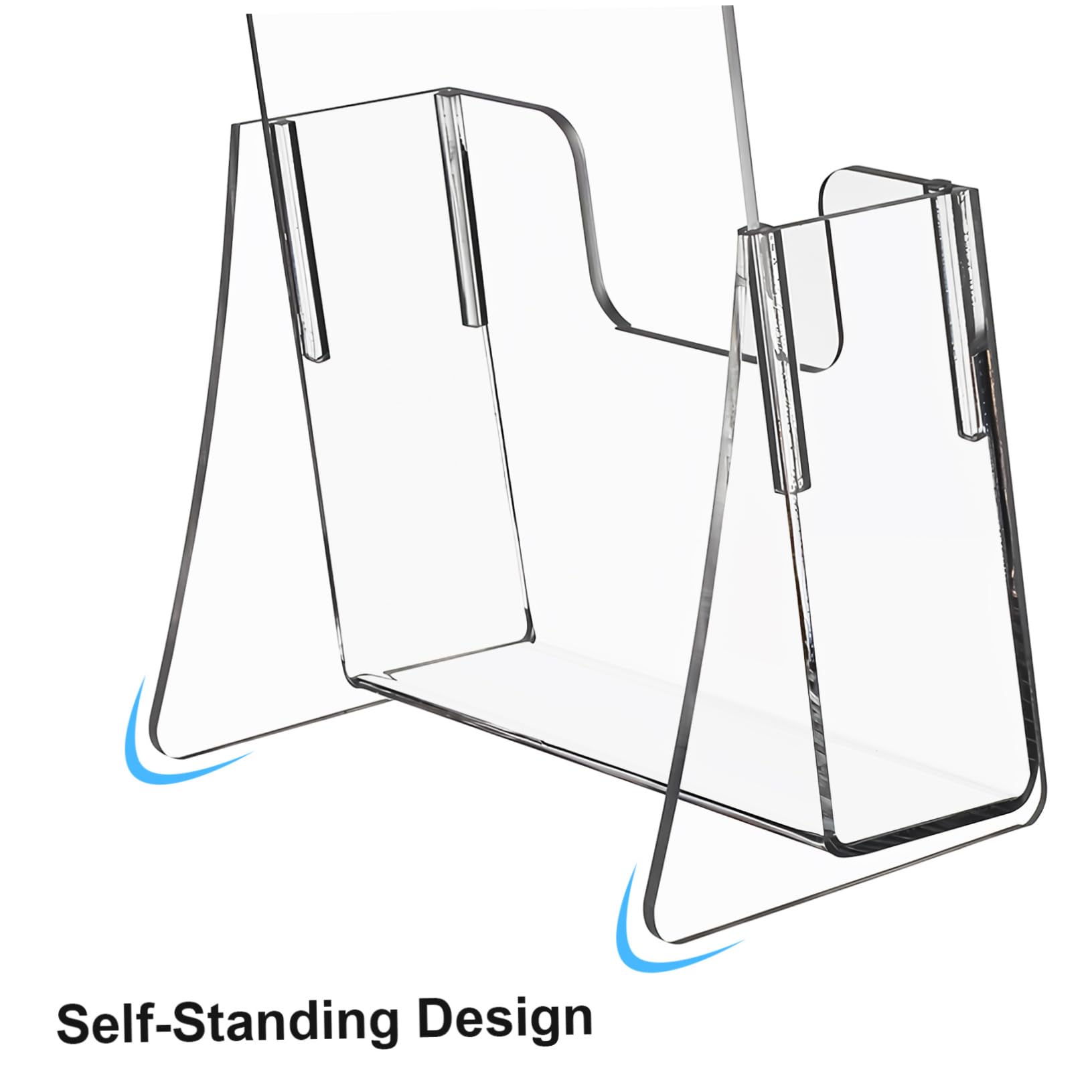 OUNONA Portafolletos de Acrílico 2 Pcs Expositor Porta Menú Multifuncional Diseño Compacto para Oficina o Hogar