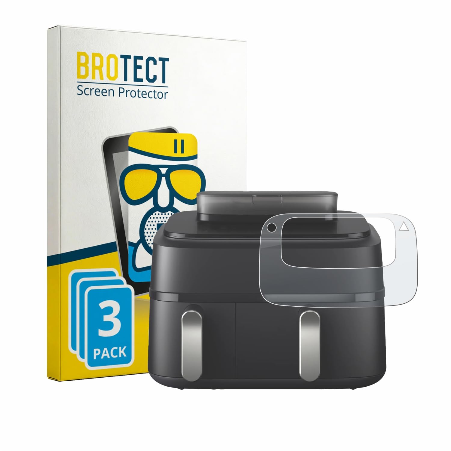 brotect 3 Pezzi Pellicola Vetro per Philips Airfryer 5000 Series NA551/00 | Opaca Protezione Schermo Made in Germany, Anti-Riflesso Durezza 9H Anti-Graffio