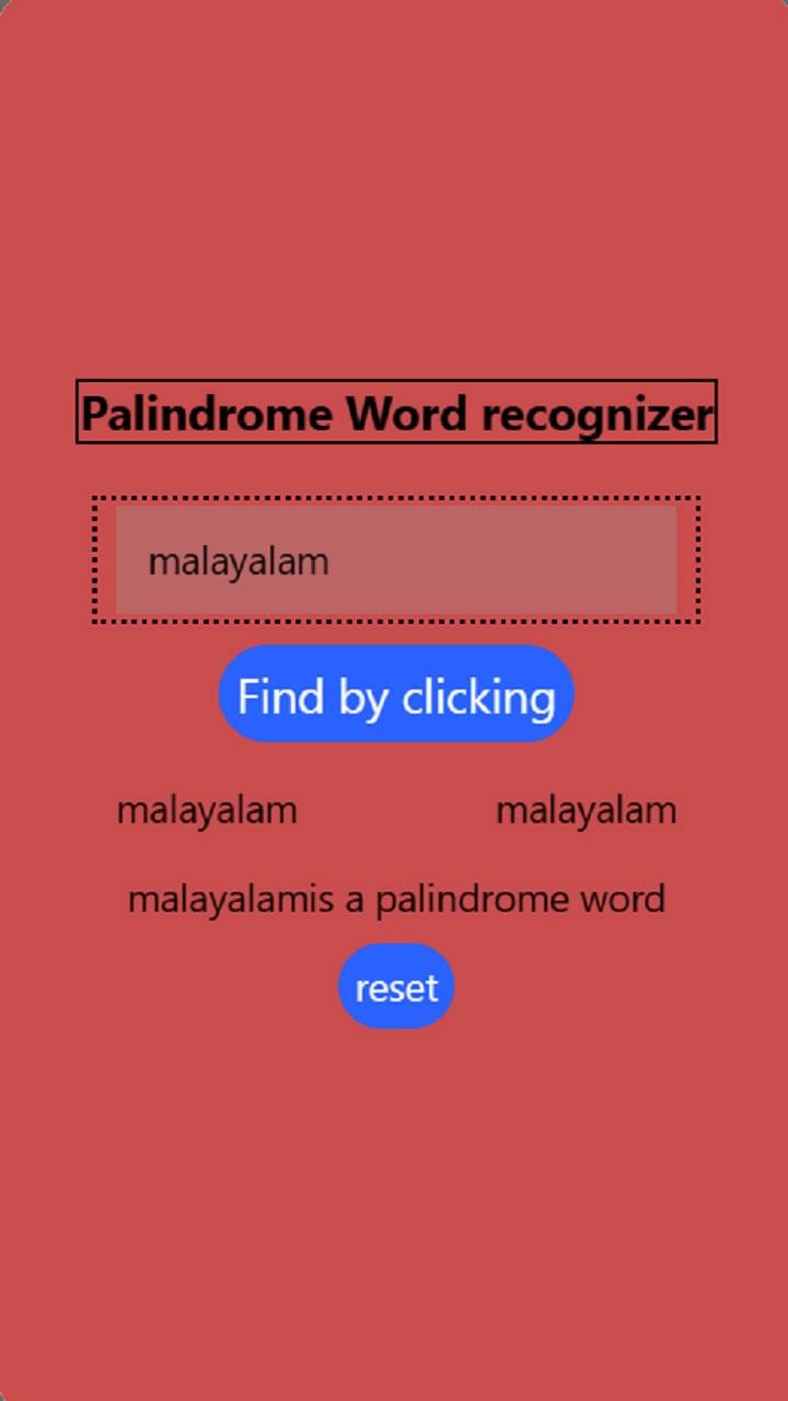 Palindrome Word recognizer by NusratAmazon.inAppstore for Android