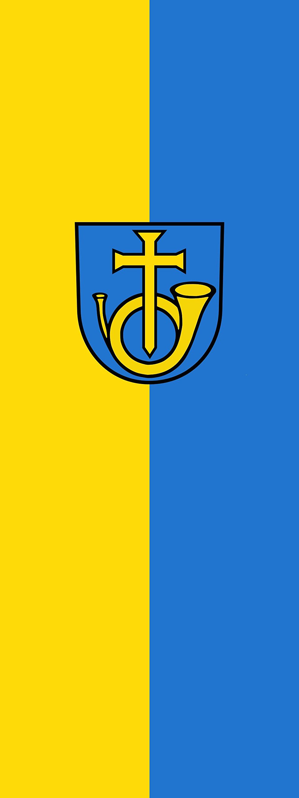 Drapeau Remshalden 400x150cm anti-enroulement pour grand mât extérieur vertical