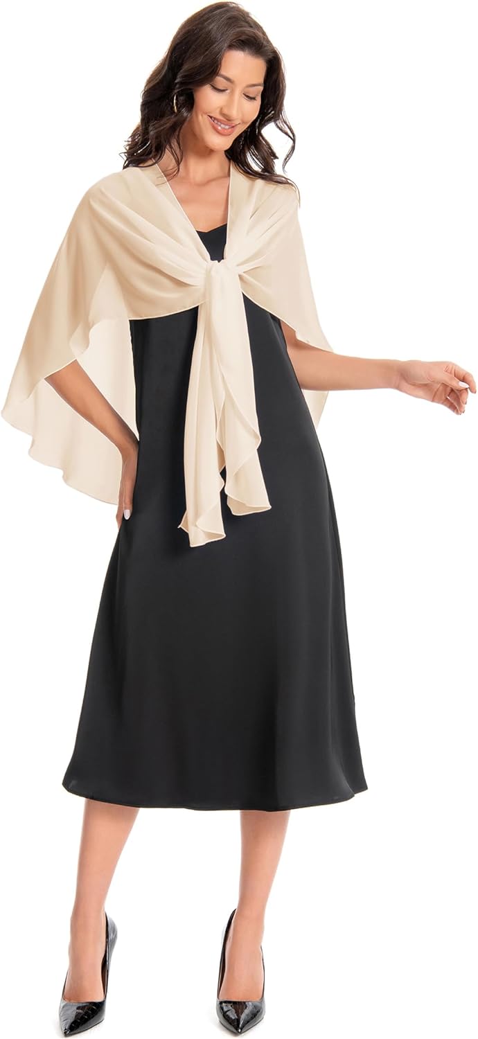 Shawls and Wraps for Evening Dresses Sheer Chiffon Women Elegant Soft Silky Scarf Scarve Wedding Bridal Stole - Image 4
