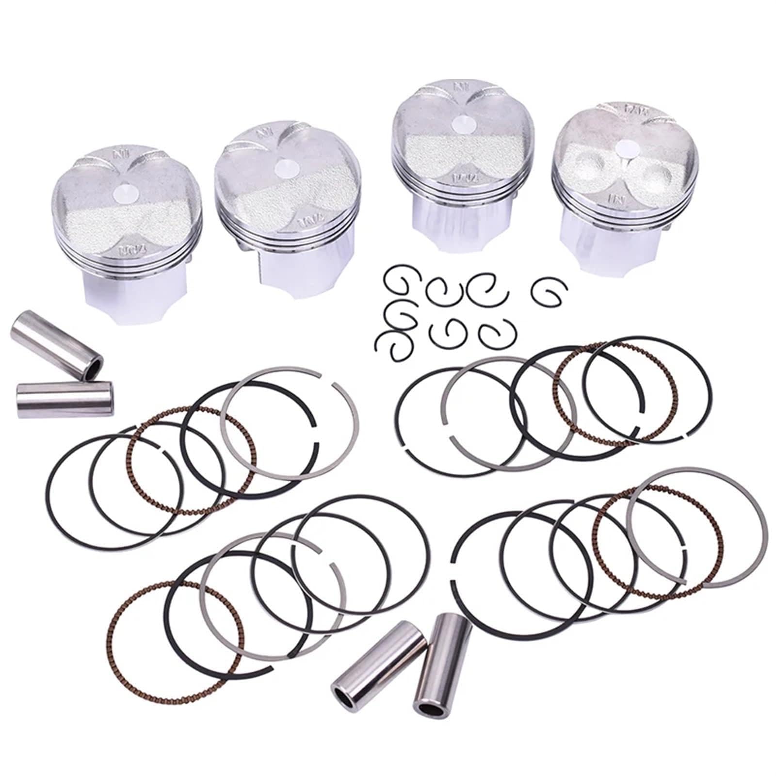 Juego de 4 Anillos de pison for Motor de Motocicleta, 55 mm, 55,25 mm, 55,5 mm, 55,75 mm y 56 mm for CB400 Super Bol D'or 2005-2022 CB 400 Piezas del Motor(55.75mm)