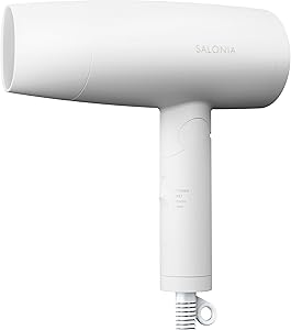 SALONIA サロニア スピーディーイオン ドライヤー 大風量 速乾 軽量 マイナスイオン ヘアドライヤー SL-013AW ホワイト【Amazon.co.jp限定】