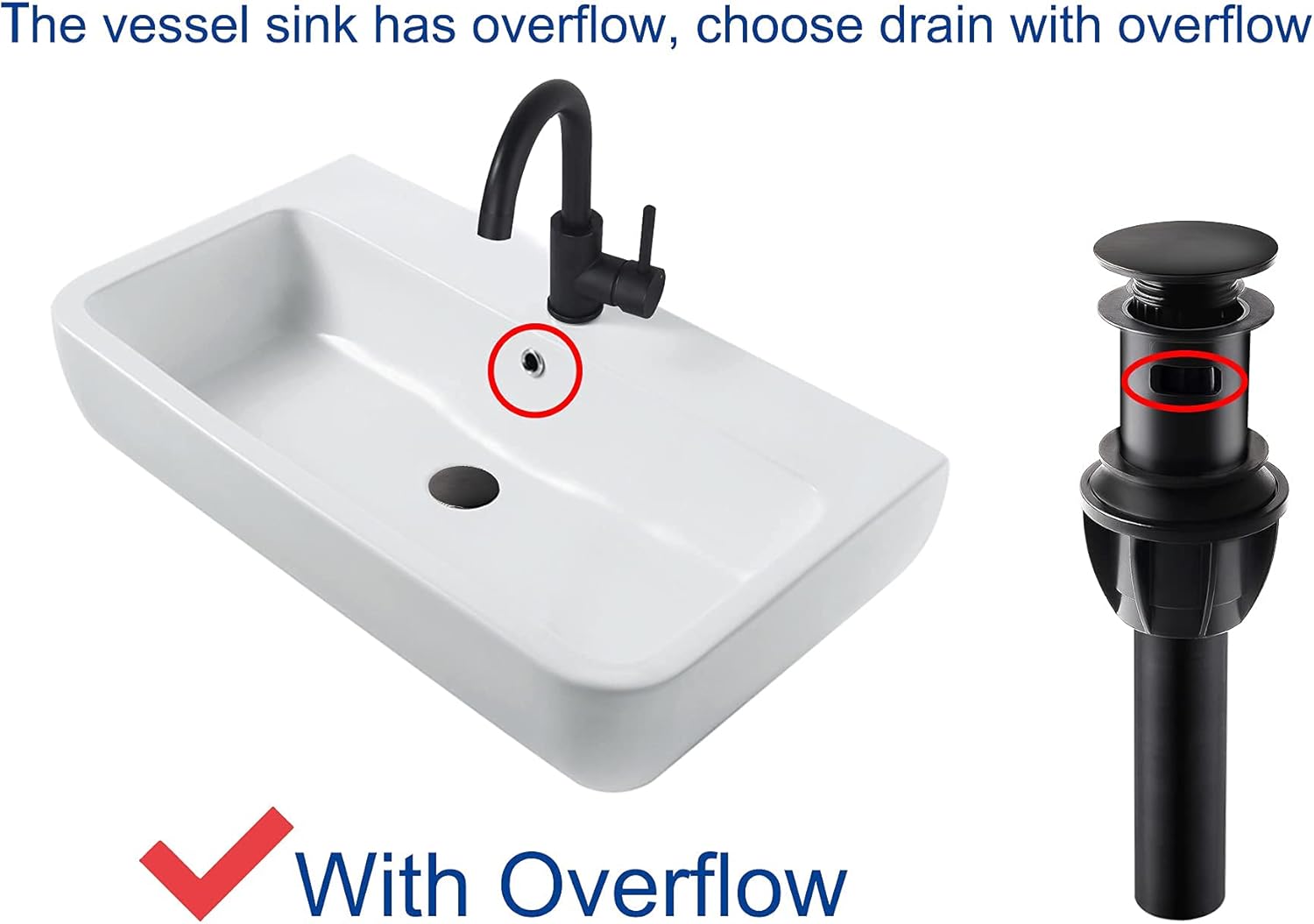 2 Pack Pop up Drain Stopper with Overflow, Push Button Sink Drain for Bathroom Sink Vessel Sink Vanity Sink, Pop up Sink Drain Bathroom Sink Drain, Push Sink Stopper Oil Rubbed Bronze