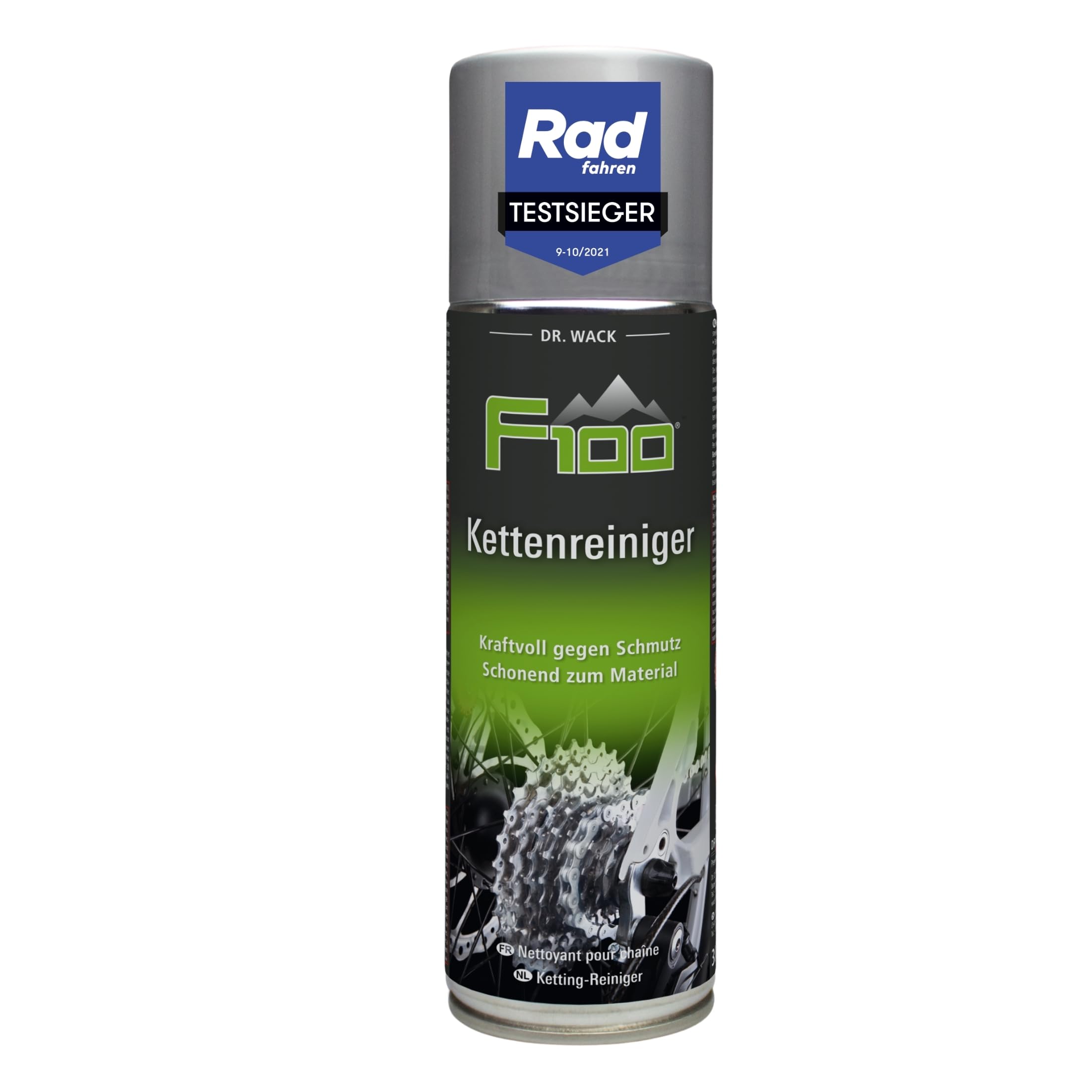 DR. WACK F100 Kettenreiniger für Fahrrad 300 ml - Effektive Kettenreinigung & Kettenschmierung - Schutz vor Kettenverschleiß - Kettenreiniger-Spray für alle Fahrradketten - Hochwertige Kettenpflege