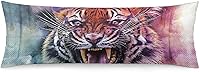 Vista 16 de Funda de almohada corporal, funda de almohada larga de animal tigre, con cremallera, rectangular, suave, grande, fundas de almohada frescas