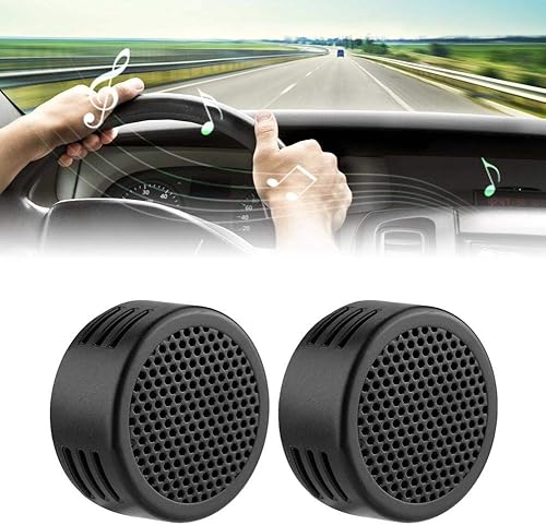 Miniatura 3 de Altavoz de coche, negro 12 V 500 W mini altavoz del coche o tweeter 1.378 in 98dB altavoz del automóvil