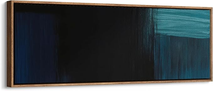 wall26 Large Framed Wall Art Canvas Print - Abstract Neutral Soft Gray and Earth Tone Wall Decor - Contemporary Artwork for Living Room Bedroom Office - 60"x20"