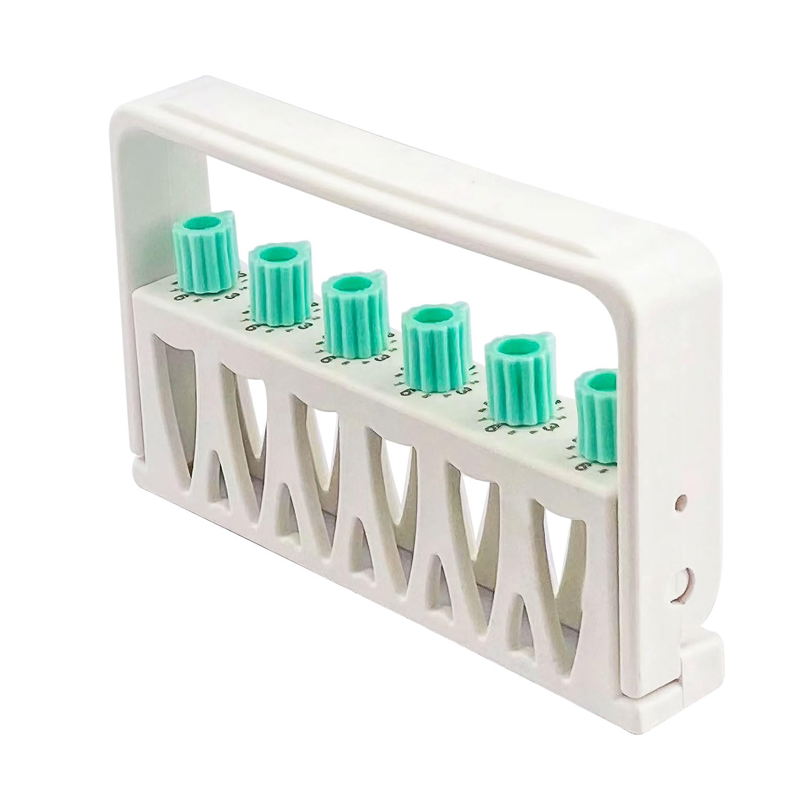 Windplusya Autoclavable Endo Files Holder Dispenser, 6 Holes Endo Files Holder for Endodontic Files Organizer Endo Box.-WHITE
