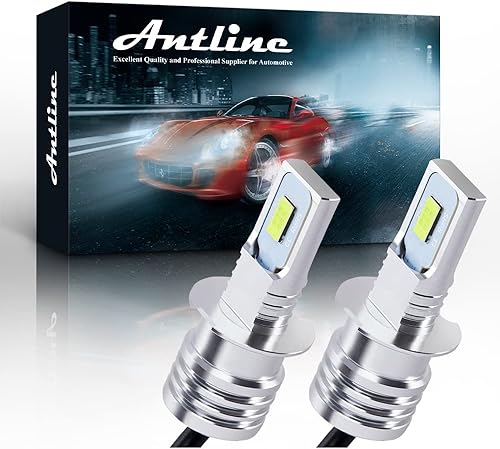 Antline Bombilla LED H3 superbrillante, versión 3570 CSP-Chips LED antiniebla, repuesto DRL (paquete de 2)
