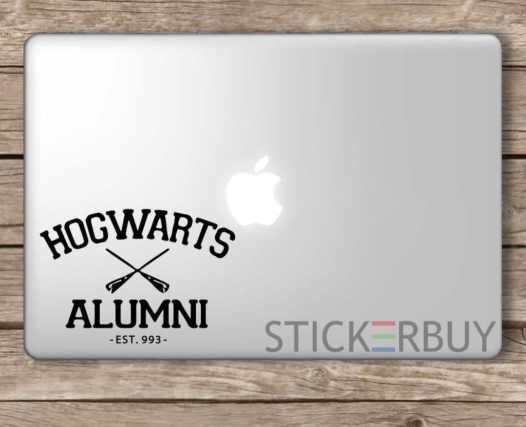 stickerbuy™ Hogwarts Alumni Harry Potter Laptop Vinyl Sticker (Black) (B07D6NNY9N) Amazon Price History, Amazon Price Tracker