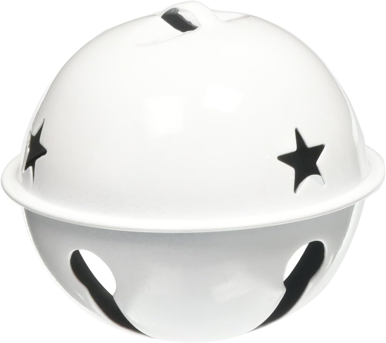 Darice 1 Piece Jingle Bell, White with Star Cutouts