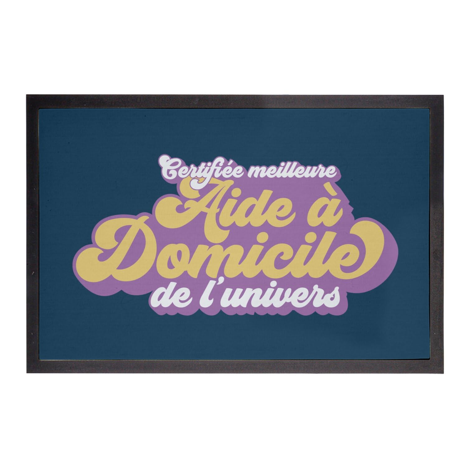 Paillasson bleu anti-saleté résoud le problème des traces de pas 75x50cm
