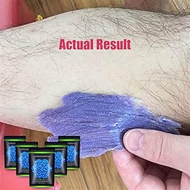 Auperwel Wax Beads for Hair Removal 1.1 lb (17.6 oz), Hard Wax Beads for Sensitive Skin - Brazilian, Face, Bikini, Legs, Eyebrow, Painless Waxing Beads Kit for Women Men, 5 Packs with 10 Wax Sticks