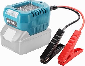 Portable Car Jump Starter Compatible with Makita 18V- 11AWG Heavy Duty Jump Starter Cable (1.2FT) for Car Battery Emergency Jump Start, Using Tool Batteries (Battery Sold Separately)